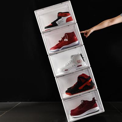 China Zapatillas de deporte los 39X29cm plásticas magnéticas de Plastic Container For del organizador de la caja de zapatos en venta
