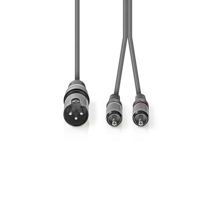 China RCA dual al cable del micrófono XLR desequilibró 2 enchufes de RCA/de Phono a 1 adaptador de XLR en venta