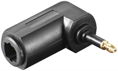 China O conversor do adaptador do cabo de Toslink da fibra ótica dobrou 90° Toslink adaptador de tomada de 3.5mm Jack ao mini à venda