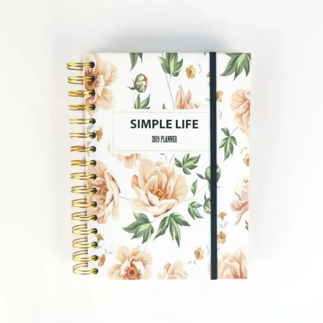 Custom Logo 2021 Diary Notebook 365 Days Agenda Custom Planner in English Spanish and Arabic Language Stock