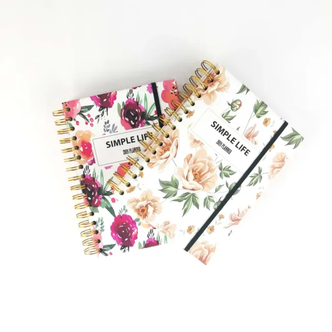 Custom Logo 2021 Diary Notebook 365 Days Agenda Custom Planner in English Spanish and Arabic Language Stock