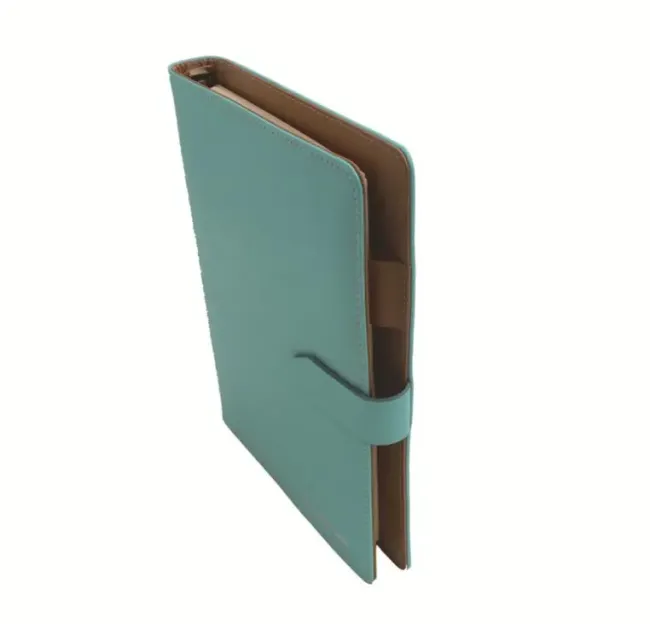 Custom Hardcover PU Leather Business Office Notebook 6-Ring Binder with Magnetic Buckle