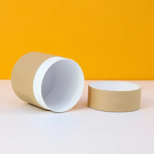 Emballage écologique fait sur commande de tube de papier d'emballage de boîte de cylindre de carton de Firstsail avec la poignée pour le café Bean Bath Salt Tea de nourriture de bouteille d'eau