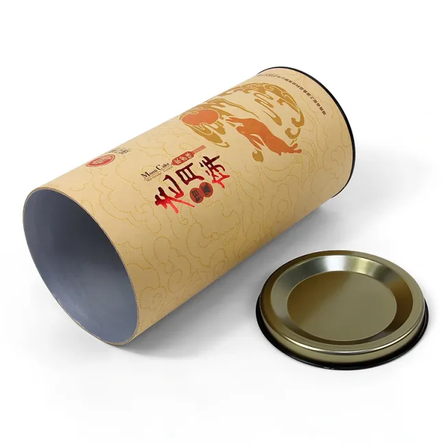 Emballage écologique fait sur commande de tube de papier d'emballage de boîte de cylindre de carton de Firstsail avec la poignée pour le café Bean Bath Salt Tea de nourriture de bouteille d'eau
