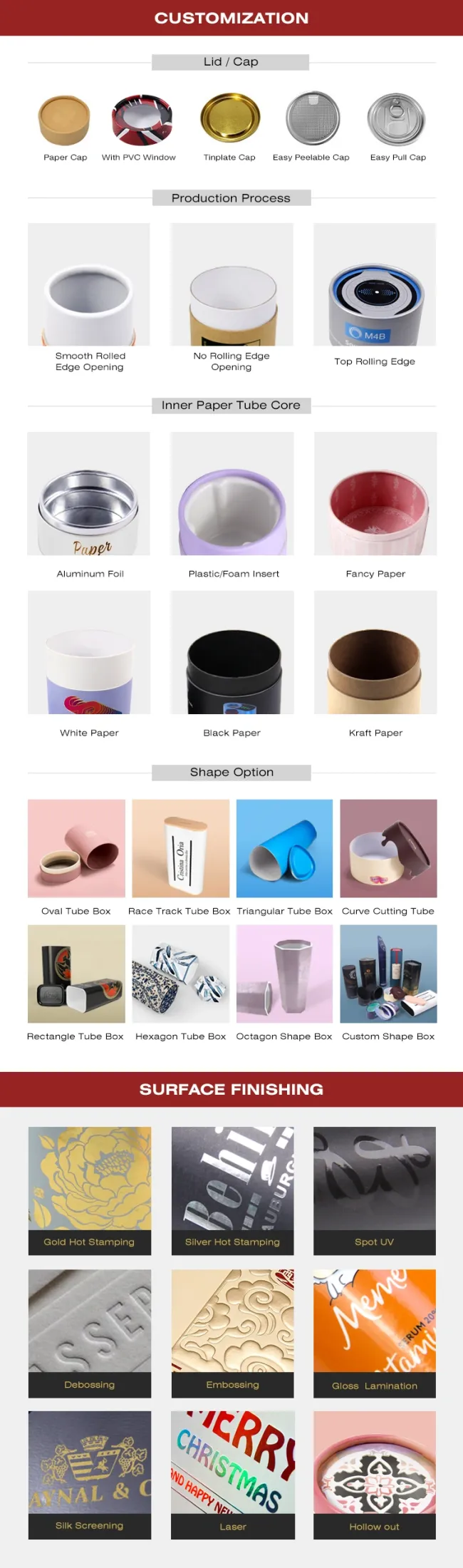 Emballage écologique fait sur commande de tube de papier d'emballage de boîte de cylindre de carton de Firstsail avec la poignée pour le café Bean Bath Salt Tea de nourriture de bouteille d'eau