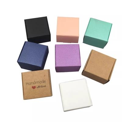 China DIY Folding Kraft Gift Box Mini Jewelry Packing Small Soap Paper Box for sale