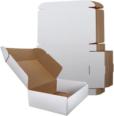 China Shipping Boxes 12x9x3 inches White Kraft Corrugated Cardboard Box Mailing Box for sale