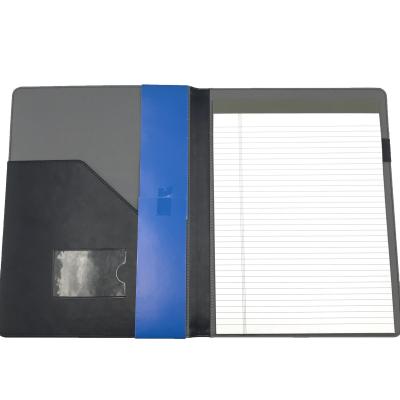 China A4 Multifunctional PU Leather Business Notepad Backup Folder 60pp With Writing Board for sale