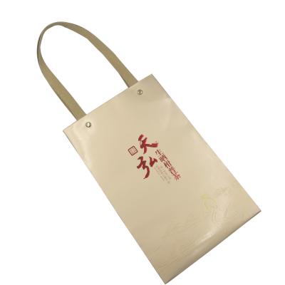 中国 PMSクラフトはハンドルOEMの食品包装の紙袋を決め付けた 販売のため