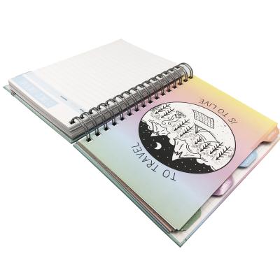 China 200pp 2022 A5 Office Spiral Notebook Planner Hardcover Wire O for sale