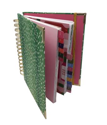 Chine Organisateur quotidien hebdomadaire de papier en spirale noir Printing Hardcover de planificateur du carnet 180pages A4 A5 à vendre