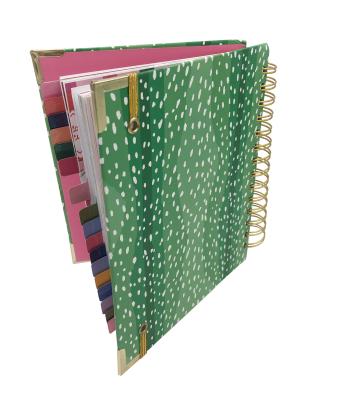 Chine Organisateur quotidien hebdomadaire de papier en spirale noir Printing Hardcover de planificateur du carnet 180pages A4 A5 à vendre