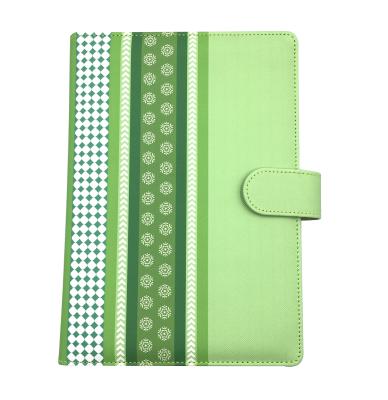 China Green Hardcover Organizer Buckle Closure Business Leather Personalised Business Notebooks for sale