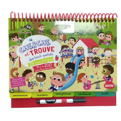 China SGS Wire O Spiral Binding CMYK Printed Children Activity Book With Games for sale