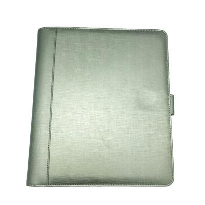 China 2mm Genuine Leather 3 Ring Binder Folders 100sheets Portfolio 80gsm for sale