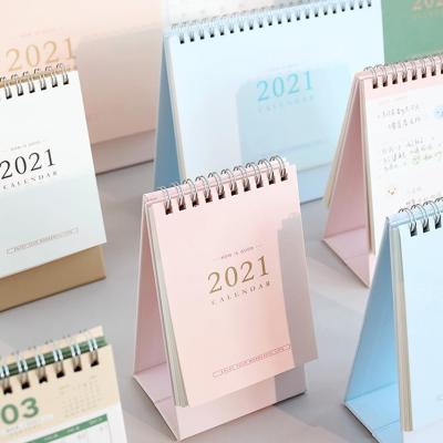 China 2022 Cardboard Desk Calendar Small Monthly Desktop Colorful Printing for sale