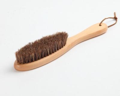 China Animal Hair Brushes / Real Horsehair Shoe Brush With Long Wooden Handle for sale