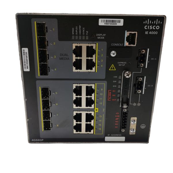 Quality Cisco IE-4000-4GS8GP4G-E Managed Switch 4 X SFP 8 X 1G PoE 10/100/1000Mbps for sale