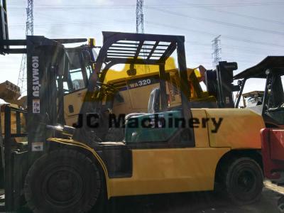China Komats FD50 Yellow Used Diesel Forklift Trucks 5 Tonne For Material Handling for sale