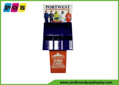 China Full Color Printed  PDQ Retail Display For Safety Workware , Footware , Gloves POC036 for sale
