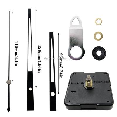 China Stock 16mm sweep clock movement with pointer creative quartz clock set wall clock accessories for sale