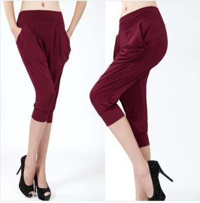 China Women Fashion Candy Colors Cropped Harem Pants for sale