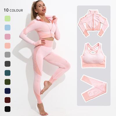 China Hot Sale Fitness Three-Piece Set Yoga Clothes Sportwear for sale