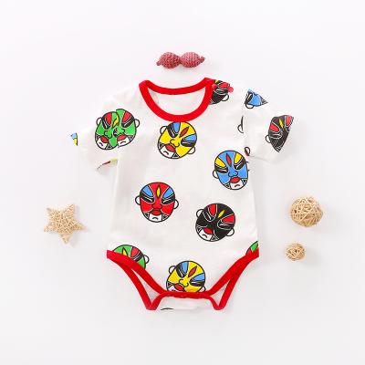 China Chinese style anti-shrink baby clothing sets 100% cotton short sleeve unisex baby clothes for sale