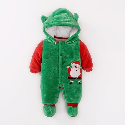China Santa Thickened Hooded Romper Infantfor New Year Winter Casual Cute Whole Newborn Baby Winter (Shoes Can Be Taken Off) for sale