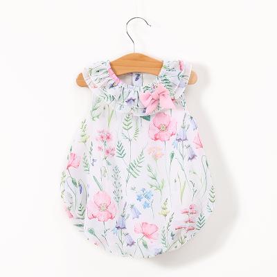 China Wholesale Soft Lovely Newborn Baby Romper Summer Baby Onesie Short Sleeve Sleeveless BabyGirl Romper for sale