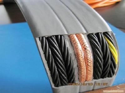 China Flat Traveling Cable for Elevator with CE certificate TVVB 18G0.75 with Special PVC Jacket in Orange Color for sale