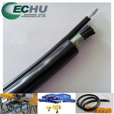 China Flexible Round Traveling Control Cable for cranes or other appliances RVV(1G) 6Cx1.5SQMM in black colr for sale
