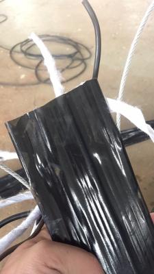China Cable que viaja flexible plano para la grúa o la chaqueta del negro del transportador YFFBG-PUR 8*6.0+4*2.5 PUR en venta