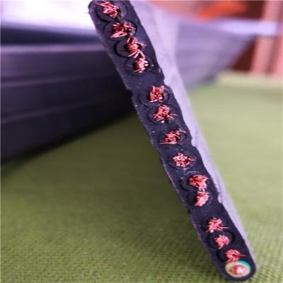 China Cable que viaja flexible plano para la grúa o la chaqueta del negro del transportador H07VVH6-F 14Cx1.5SQMM en venta