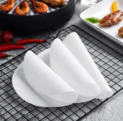 China Printed Round Baking Paper Non-stick and Disposable with Parchment Silicone Coating for sale
