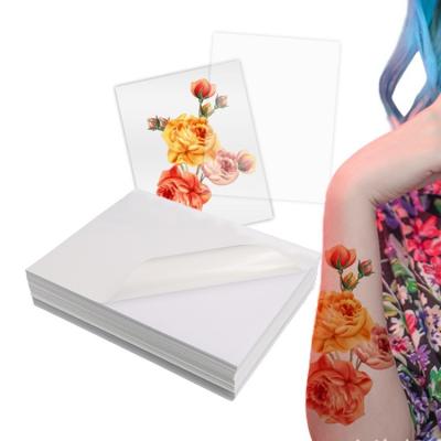 China Decoración transparente Imprimible directo impermeable temporario de tatuajes pegatinas de papel Impresión offset en venta