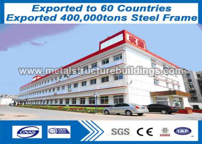 China Aluminium Panel Roof Prefab Steel Warehouse / Exhibition Hall With Zinc / Red Primer for sale