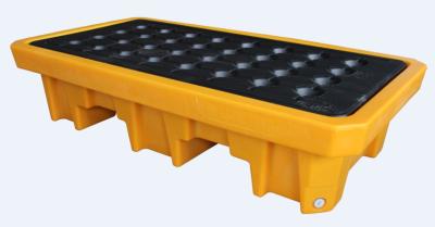China 2 Drum Storage Spill Containment Pallets LLDPE 1300*710*300 Mm Rotational Forming for sale
