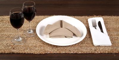 China Rectangle Ramie 2.5mm Natural Woven Table Fabric Placemats for sale