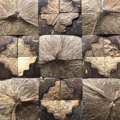 China 23x23x8mm Coconut shell 3 Feet Natural Fibre Wallpaper for sale