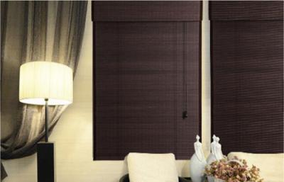 China Bamboo Printed 27W 48L Roller  Natural Woven Shade for sale