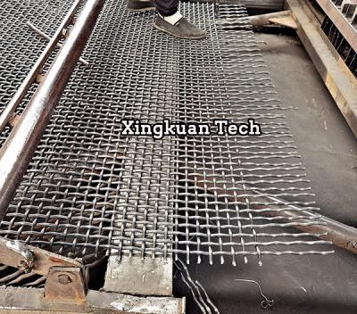 China Malha de tela de peneiramento de fio de aço de alto carbono para pedra vibratória/minério de ouro/mina de carvão/mina de cobre à venda