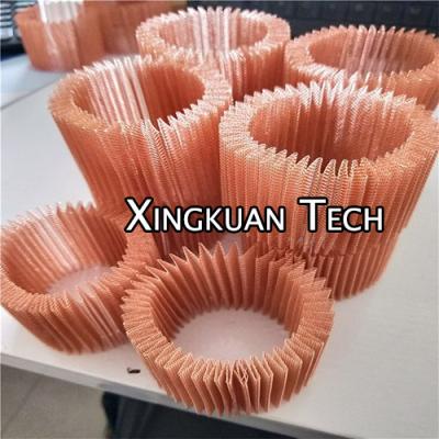 China Copper Folding Heat Dissipation Mesh Or Shielding Mesh Copper Pleated Screen for sale