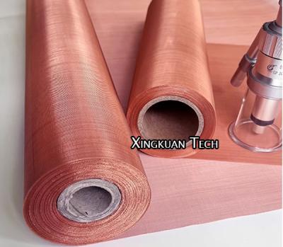 China 120mesh Copper Wire Mesh Aperture 0.13 - 0.16mm Plain Weave Red Color for sale