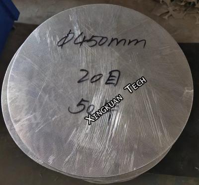 Cina Disco di filtro a schermo rotondo a maglia di acciaio inossidabile 20 maglie x 450 mm, 40 maglie x 450 mm in vendita