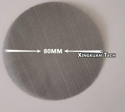 China 80mm Dia 50meshx0.23mm Wire Mesh Filter Discs  For PP Material Production Te koop