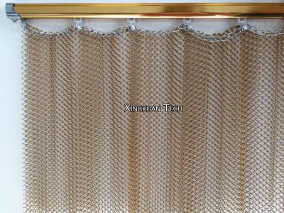 China Hanging Metal Decorative Mesh Curtain Drapery For Interior Decoration for sale