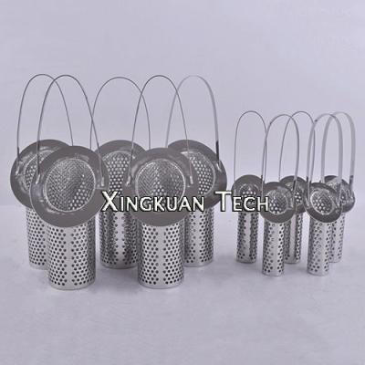 China Pipeline Basket Stainless Steel Filter Screen With Bevel Mouth for sale