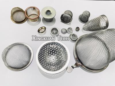 China Customerized Wire Mesh Filter Screen Stainless Steel Brass Material In Bowl Cap Shape for sale
