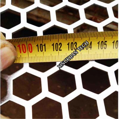 China Hexagonal Perforated Wire Mesh , Honeycomb Mesh Sheet Aluminum Iron SS Material for sale